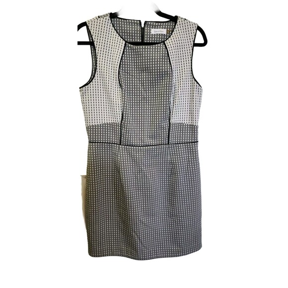 Calvin Klein Black and White Midi Dress - Picture 1 of 8